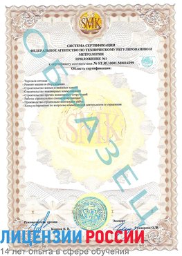 Образец сертификата соответствия (приложение) Инта Сертификат ISO 14001